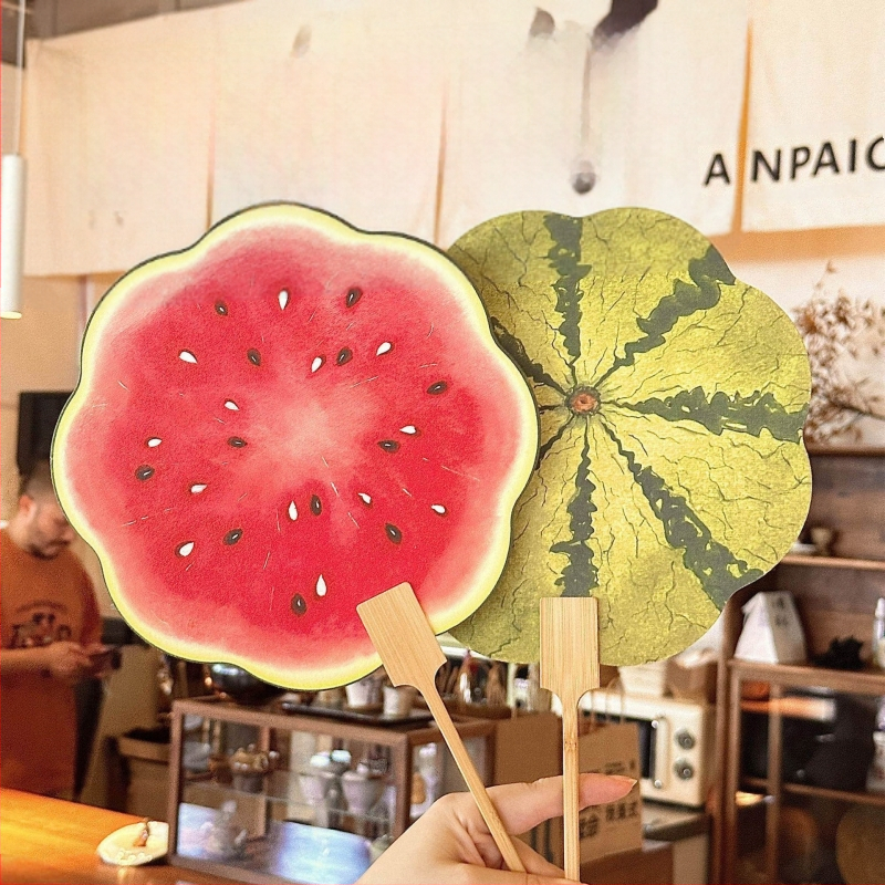 Klassz ajándék barátnőknek, csoportos rajongói kellékek, robbanások, meleg nyári, görögdinnye, kézzel festett, édes rajongó