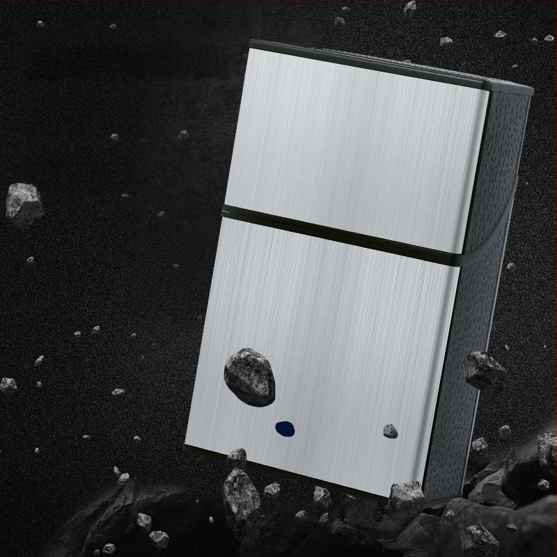 8004B Dvigubo atidarymo dangtelio metalinis cigarečių dėklas su užsegimu, atsparus suspaudimui, atsparus drėgmei, atsparus prakaitui, stumdomas, dvigubos paskirties, vielos tempimo rėmas, didelė talpa