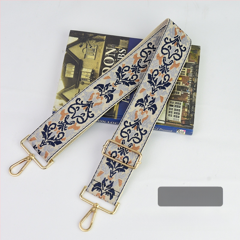 Rankinė per petį su itin plačiais aksesuarais, spalvinga rankinė, storas dirželis, ilgas pakaitinis dirželis, reguliuojamas universalus krepšys per petį