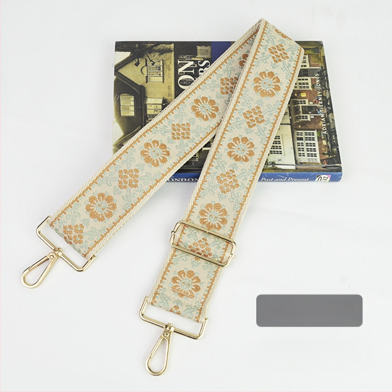 Rankinė per petį su itin plačiais aksesuarais, spalvinga rankinė, storas dirželis, ilgas pakaitinis dirželis, reguliuojamas universalus krepšys per petį