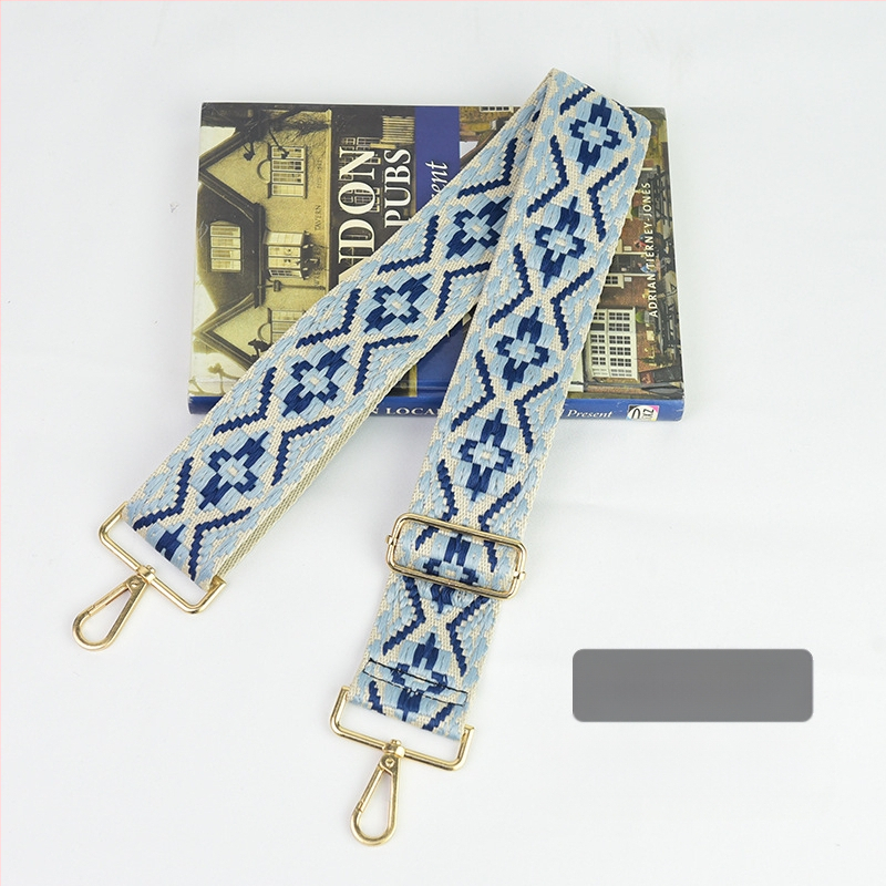 Rankinė per petį su itin plačiais aksesuarais, spalvinga rankinė, storas dirželis, ilgas pakaitinis dirželis, reguliuojamas universalus krepšys per petį