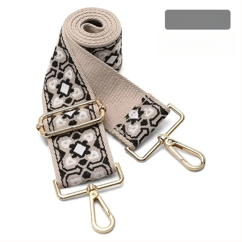 Rankinė per petį su itin plačiais aksesuarais, spalvinga rankinė, storas dirželis, ilgas pakaitinis dirželis, reguliuojamas universalus krepšys per petį