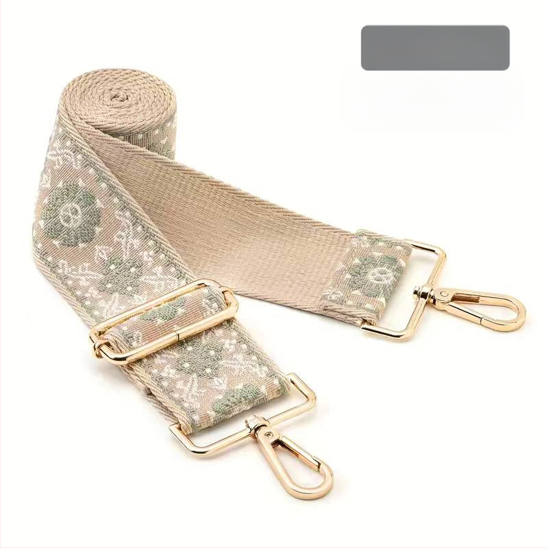 Rankinė per petį su itin plačiais aksesuarais, spalvinga rankinė, storas dirželis, ilgas pakaitinis dirželis, reguliuojamas universalus krepšys per petį