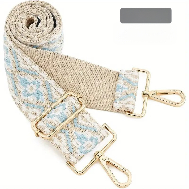 Rankinė per petį su itin plačiais aksesuarais, spalvinga rankinė, storas dirželis, ilgas pakaitinis dirželis, reguliuojamas universalus krepšys per petį