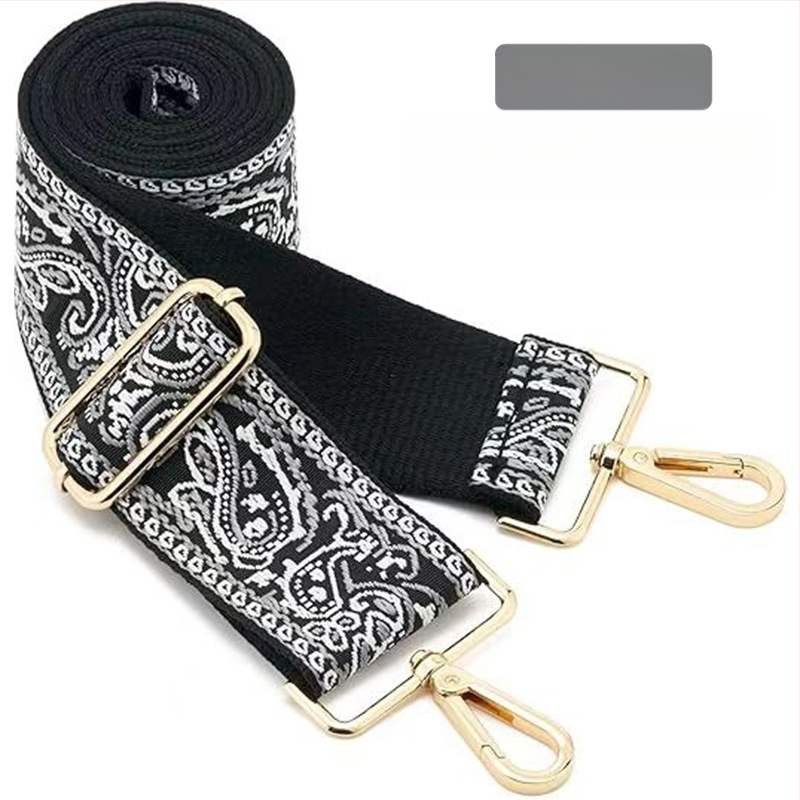 Rankinė per petį su itin plačiais aksesuarais, spalvinga rankinė, storas dirželis, ilgas pakaitinis dirželis, reguliuojamas universalus krepšys per petį