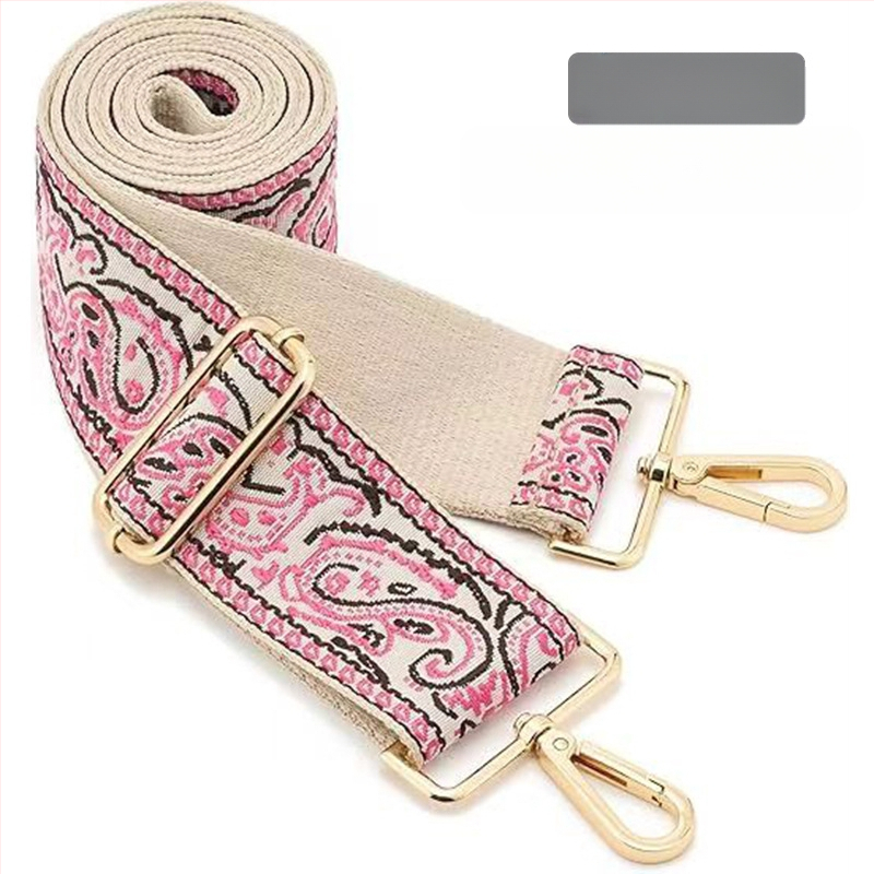 Rankinė per petį su itin plačiais aksesuarais, spalvinga rankinė, storas dirželis, ilgas pakaitinis dirželis, reguliuojamas universalus krepšys per petį