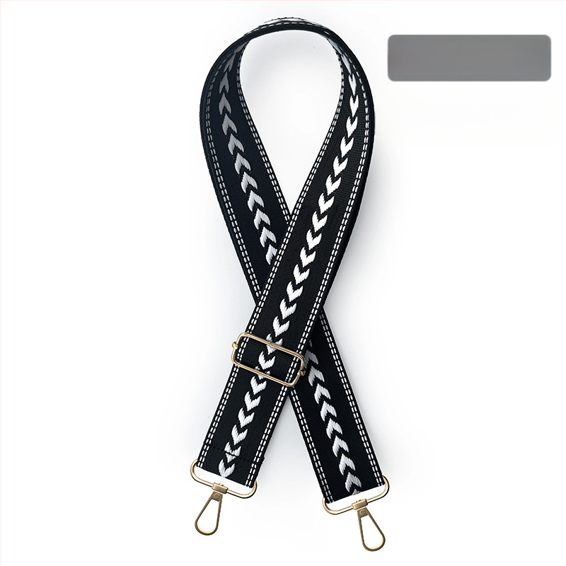 Rankinė per petį su itin plačiais aksesuarais, spalvinga rankinė, storas dirželis, ilgas pakaitinis dirželis, reguliuojamas universalus krepšys per petį