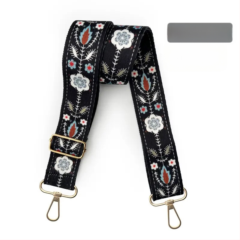 Rankinė per petį su itin plačiais aksesuarais, spalvinga rankinė, storas dirželis, ilgas pakaitinis dirželis, reguliuojamas universalus krepšys per petį