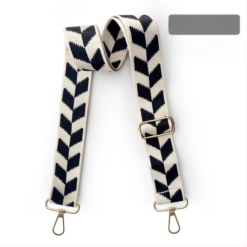 Rankinė per petį su itin plačiais aksesuarais, spalvinga rankinė, storas dirželis, ilgas pakaitinis dirželis, reguliuojamas universalus krepšys per petį