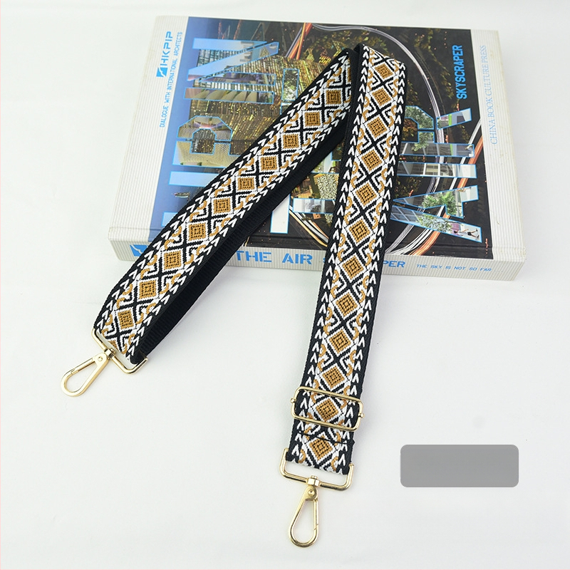 Rankinė per petį su itin plačiais aksesuarais, spalvinga rankinė, storas dirželis, ilgas pakaitinis dirželis, reguliuojamas universalus krepšys per petį