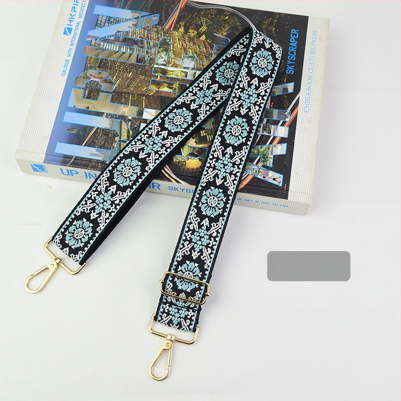 Rankinė per petį su itin plačiais aksesuarais, spalvinga rankinė, storas dirželis, ilgas pakaitinis dirželis, reguliuojamas universalus krepšys per petį