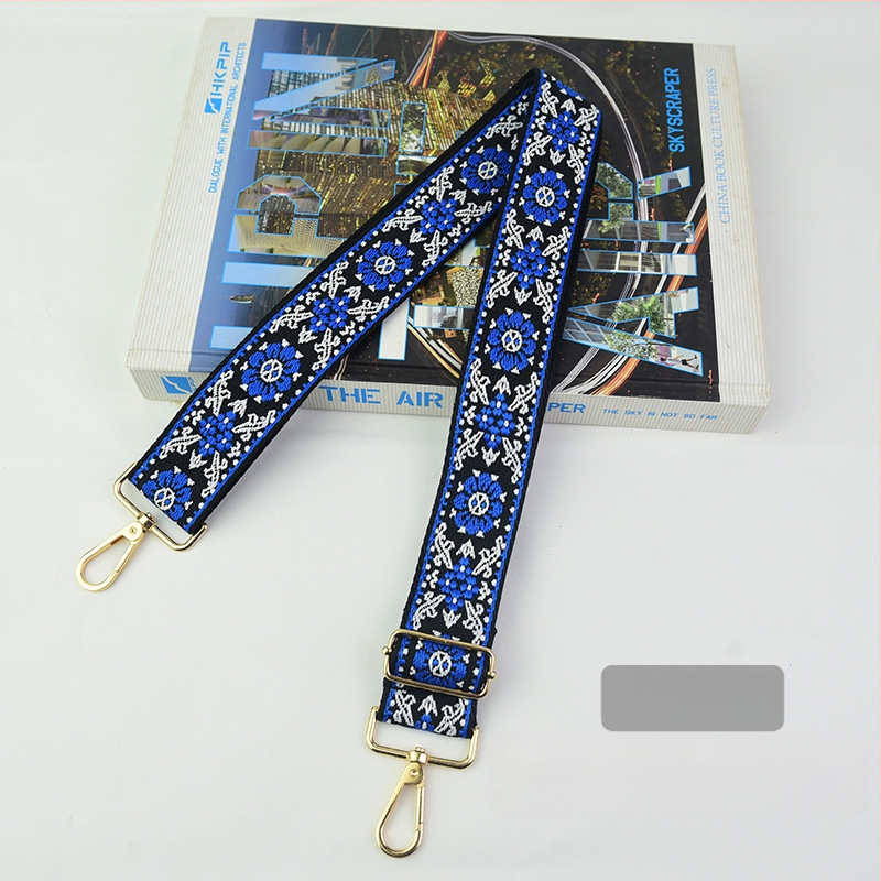 Rankinė per petį su itin plačiais aksesuarais, spalvinga rankinė, storas dirželis, ilgas pakaitinis dirželis, reguliuojamas universalus krepšys per petį