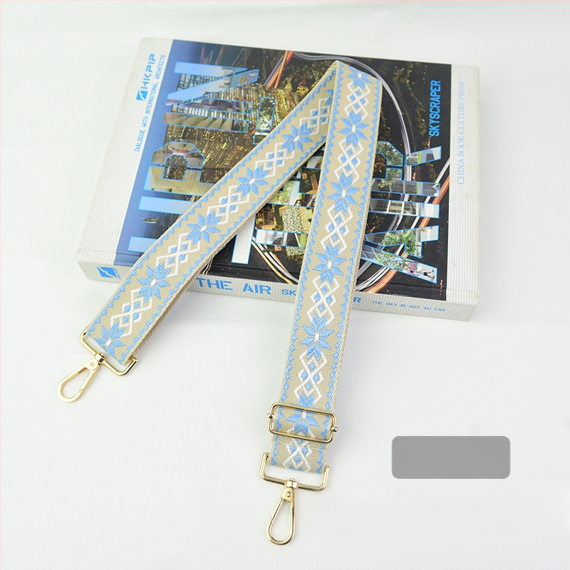 Rankinė per petį su itin plačiais aksesuarais, spalvinga rankinė, storas dirželis, ilgas pakaitinis dirželis, reguliuojamas universalus krepšys per petį