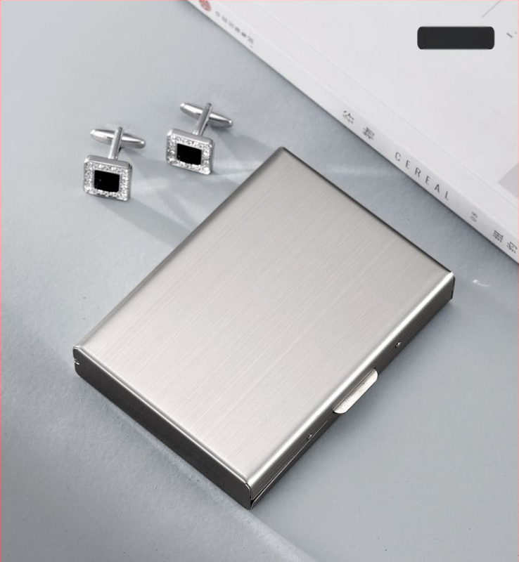 Uus 2024 roostevabast terasest kaardiümbris, magnetiline vargusvastane rahakott, mini lihtne kõrgekvaliteediline roostevabast terasest kaardiümbris, kaartide komplekt hulgimüügist