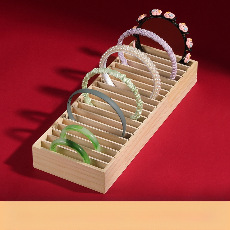 Tömörfa fejpántos tároló állvány, ékszertálca, fejpántos kijelző állvány, karkötő ékszertálca, kelléktartó állvány