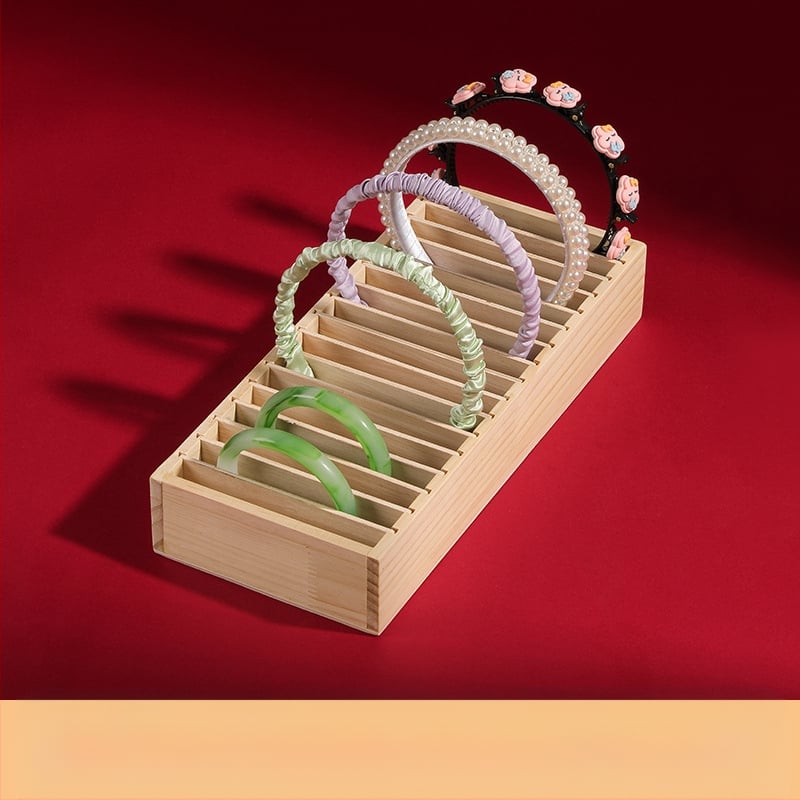 Tömörfa fejpántos tároló állvány, ékszertálca, fejpántos kijelző állvány, karkötő ékszertálca, kelléktartó állvány