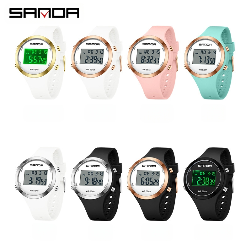 Sanda tudengikella reaalajas plahvatuste teismelise äratuskell multifunktsionaalne moodne helendav veekindel elektrooniline käekell