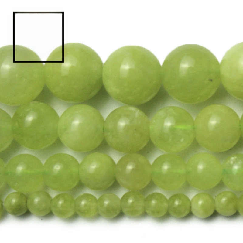 Sárga zöld olíva kristály kalcedon kő laza gyöngyök DIY kézzel készített gyöngyös karkötő nyaklánc fülbevaló anyag gyöngyökkel