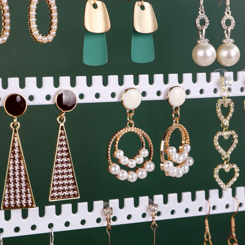 Amazon Hot fülbevalók kijelző állvány kivehető fa talpú ékszer fülbevalók ékszer állvány nyaklánc tároló állvány