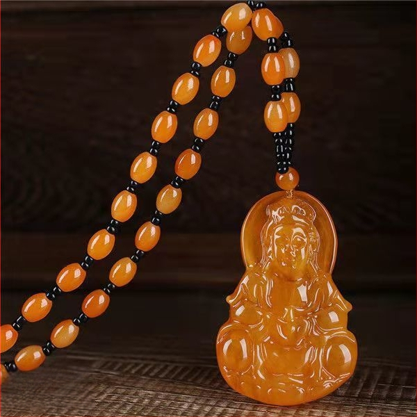 Új Po Bloody pulóverlánc, csúcskategóriás vízcsepp medál, hosszú, sokoldalú nyári utánzatú viaszméz nyaklánc női nyakpánt ajándékba