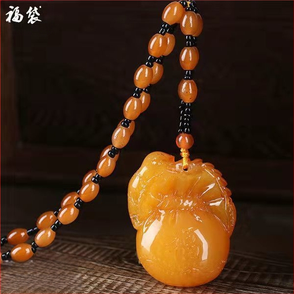 Új Po Bloody pulóverlánc, csúcskategóriás vízcsepp medál, hosszú, sokoldalú nyári utánzatú viaszméz nyaklánc női nyakpánt ajándékba