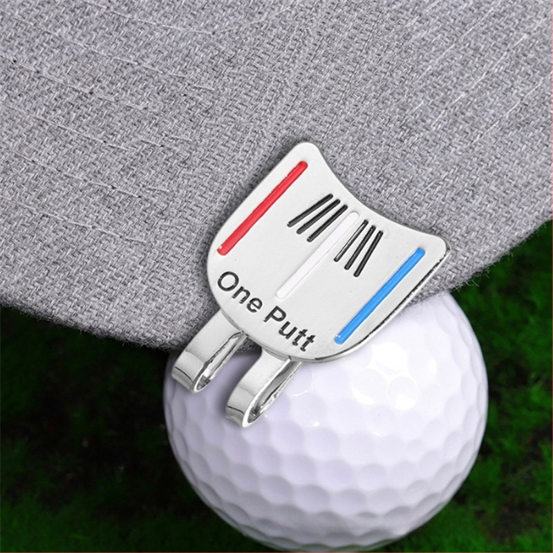 Határokon átnyúló golf sapka klip golf klip jelölés egyszerű betűs golf fém mágneses golyó címke
