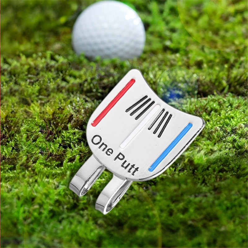 Határokon átnyúló golf sapka klip golf klip jelölés egyszerű betűs golf fém mágneses golyó címke