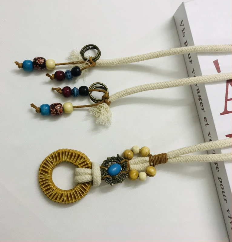 Koreai változatú szőtt öv Női retro lezser sokoldalú személyiség dekoratív ruha derék pamut len csomózott derékkötél nagykereskedelemben