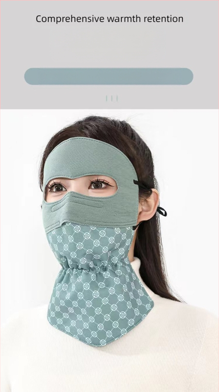 3D trimatė plaunama šilta, vėjui atspari kaukė. Madinga, universali kaklo apsaugos kaukė, padedanti išlaikyti šaltį.