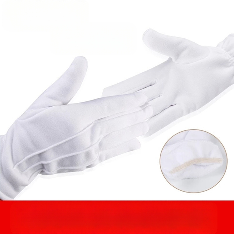 Téli, hárombordás bársonyból készült, bélelt fehér kesztyű, etikett, parádé, teljesítmény, szolgálat, védőkesztyű, csúszásgátló, meleg, hideg viseletre
