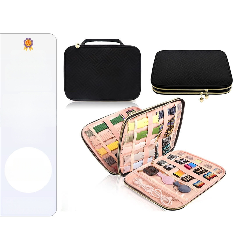 Pántos tárolótáska, steppelt, nagy kapacitású Apple szíj tárolódoboz, applewatchse többrétegű tárolótáska