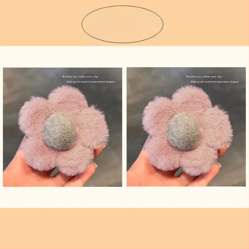 Plüss virágos hajtű női fejpánt, közepes méretű, fejlett érzéki klip, kiber híresség cápacsatos hajtű fejfedő, kis méret