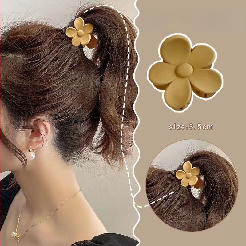 Plüss virágos hajtű női fejpánt, közepes méretű, fejlett érzéki klip, kiber híresség cápacsatos hajtű fejfedő, kis méret