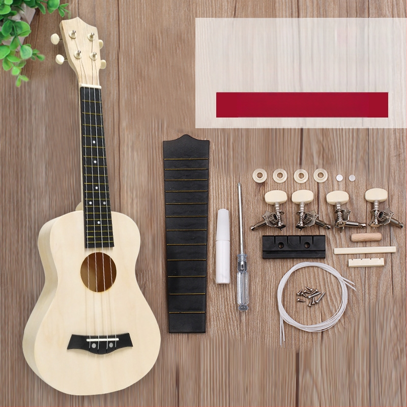 isetehtud väike kitarr lastele 21-tolline ukulele käsitöömaterjalist kott puidust muusikariista mänguasi maalitud grafiti hulgimüük