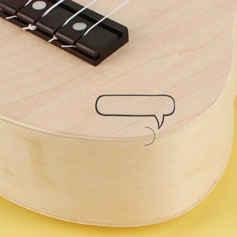 isetehtud väike kitarr lastele 21-tolline ukulele käsitöömaterjalist kott puidust muusikariista mänguasi maalitud grafiti hulgimüük