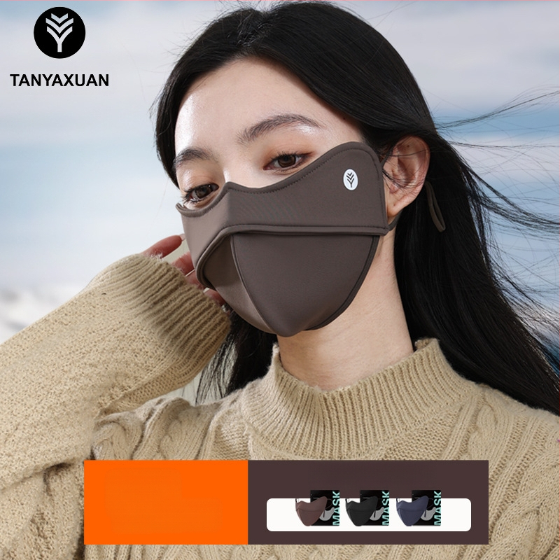 Nailoninė termo kaukė rudeniui ir žiemai su 5D nosies juostele, su fliso pamušalu, trimatė, unisex, atspari vėjui ir šalčiui, tinka važinėjimui dviračiu ir slidinėjimui, tiesiogiai iš gamyklos.