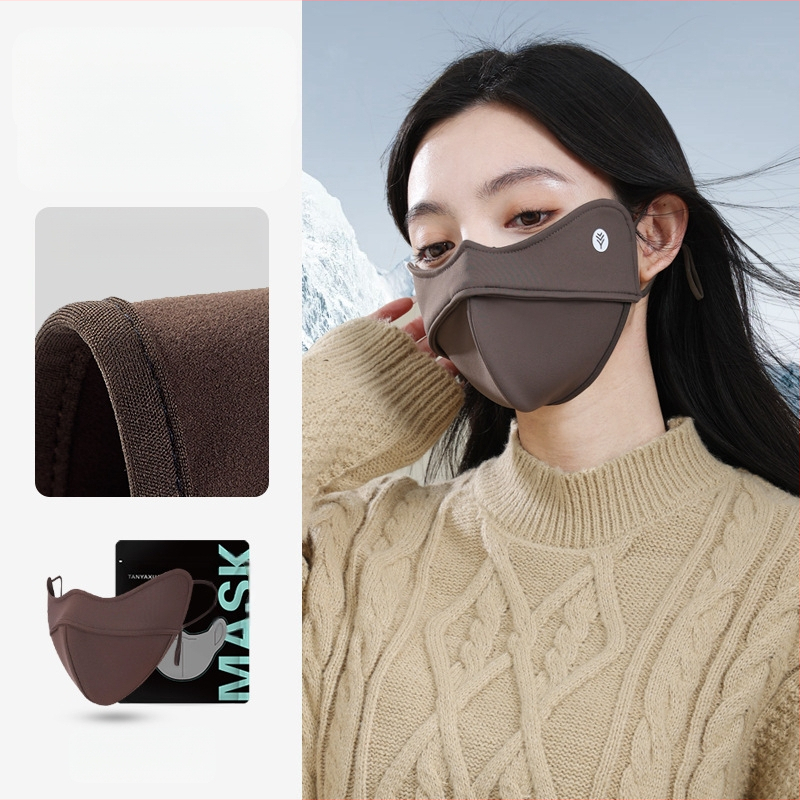 Nailoninė termo kaukė rudeniui ir žiemai su 5D nosies juostele, su fliso pamušalu, trimatė, unisex, atspari vėjui ir šalčiui, tinka važinėjimui dviračiu ir slidinėjimui, tiesiogiai iš gamyklos.