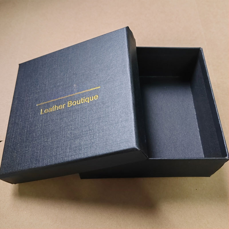 Universali diržo dėžutė Juoda dangaus ir žemės dangčio kartoninė dėžutė, pakuojanti dovanų dėžutę, kvadratinė. Įdegio formos butikinė diržo dėžutė, didmeninė prekyba.