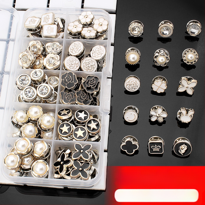 Rejtett kitettség elleni gomb ing bross gomb varrás nélküli gomb gyöngy apró illatos stílusú rejtett gomb