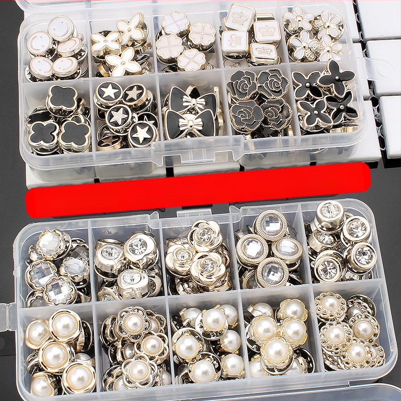 Rejtett kitettség elleni gomb ing bross gomb varrás nélküli gomb gyöngy apró illatos stílusú rejtett gomb