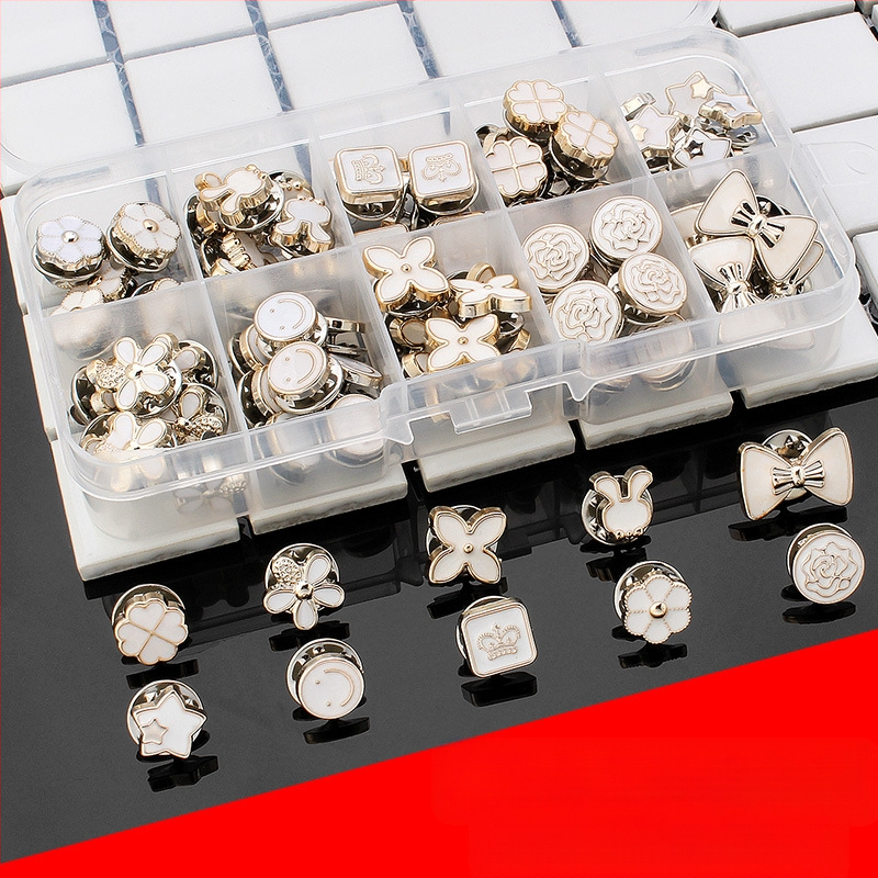 Rejtett kitettség elleni gomb ing bross gomb varrás nélküli gomb gyöngy apró illatos stílusú rejtett gomb