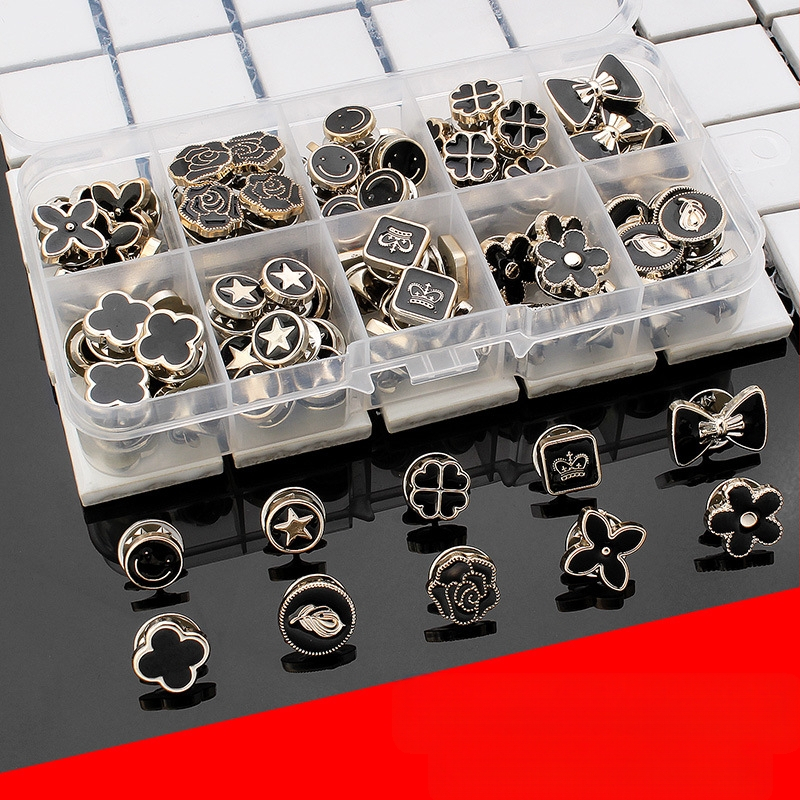 Rejtett kitettség elleni gomb ing bross gomb varrás nélküli gomb gyöngy apró illatos stílusú rejtett gomb