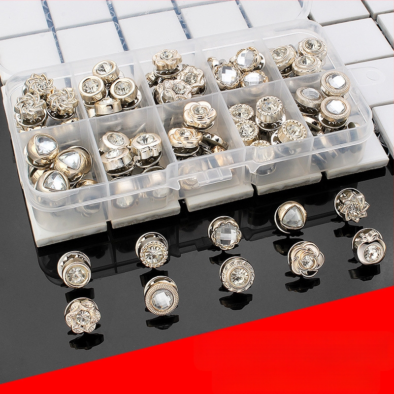 Rejtett kitettség elleni gomb ing bross gomb varrás nélküli gomb gyöngy apró illatos stílusú rejtett gomb