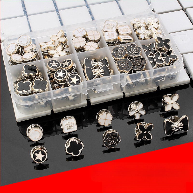 Rejtett kitettség elleni gomb ing bross gomb varrás nélküli gomb gyöngy apró illatos stílusú rejtett gomb