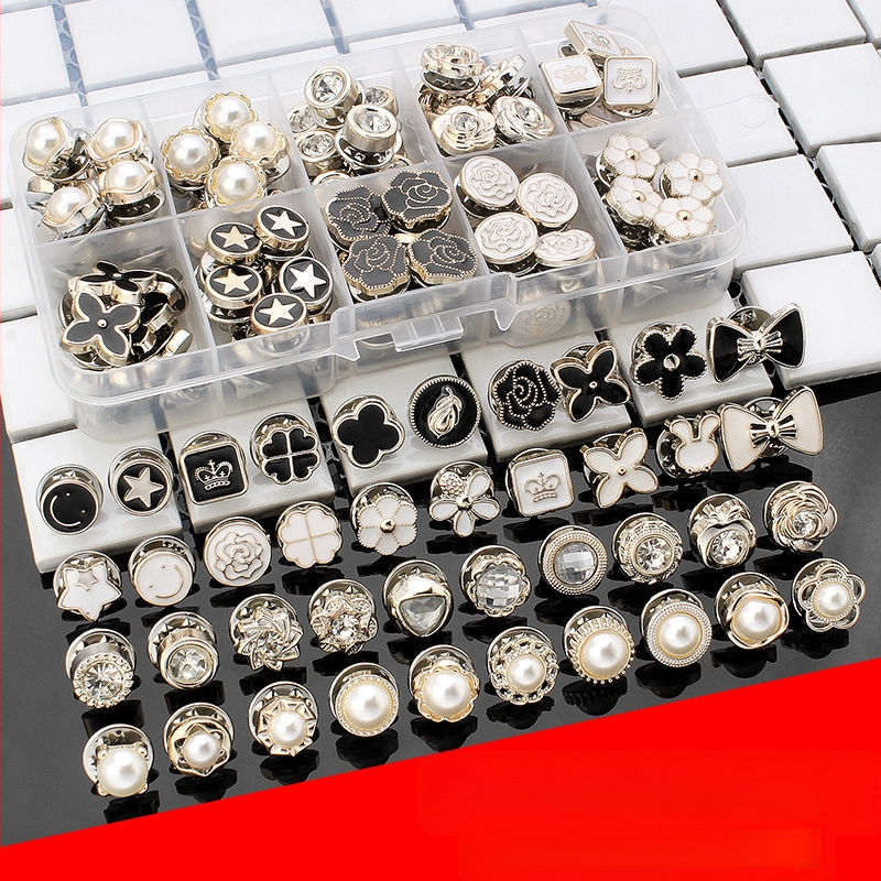 Rejtett kitettség elleni gomb ing bross gomb varrás nélküli gomb gyöngy apró illatos stílusú rejtett gomb