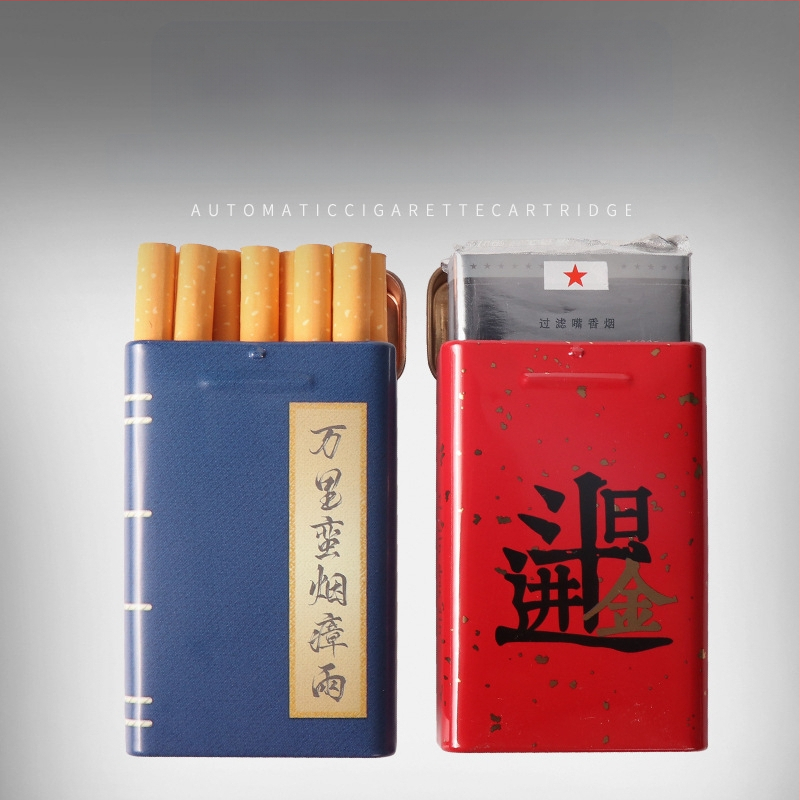 Nauja 20 vnt. pakuotė su atlenkiamu metaliniu integruotu cigarečių dėklu, kūrybinga, daugiafunkcinė, vandeniui ir drėgmei atspari vyriška skardinė dėžutė, tiesiogiai parduodama