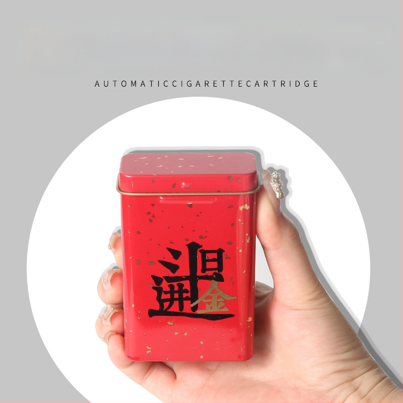 Nauja 20 vnt. pakuotė su atlenkiamu metaliniu integruotu cigarečių dėklu, kūrybinga, daugiafunkcinė, vandeniui ir drėgmei atspari vyriška skardinė dėžutė, tiesiogiai parduodama