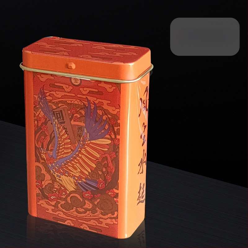 Nauja 20 vnt. pakuotė su atlenkiamu metaliniu integruotu cigarečių dėklu, kūrybinga, daugiafunkcinė, vandeniui ir drėgmei atspari vyriška skardinė dėžutė, tiesiogiai parduodama