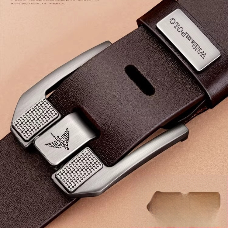 Paul férfi öv, valódi bőr, csúcskategóriás tűcsatos marhabőr öv, férfi üzleti egyszerű nadrágöv, férfi eredeti nagykereskedelem