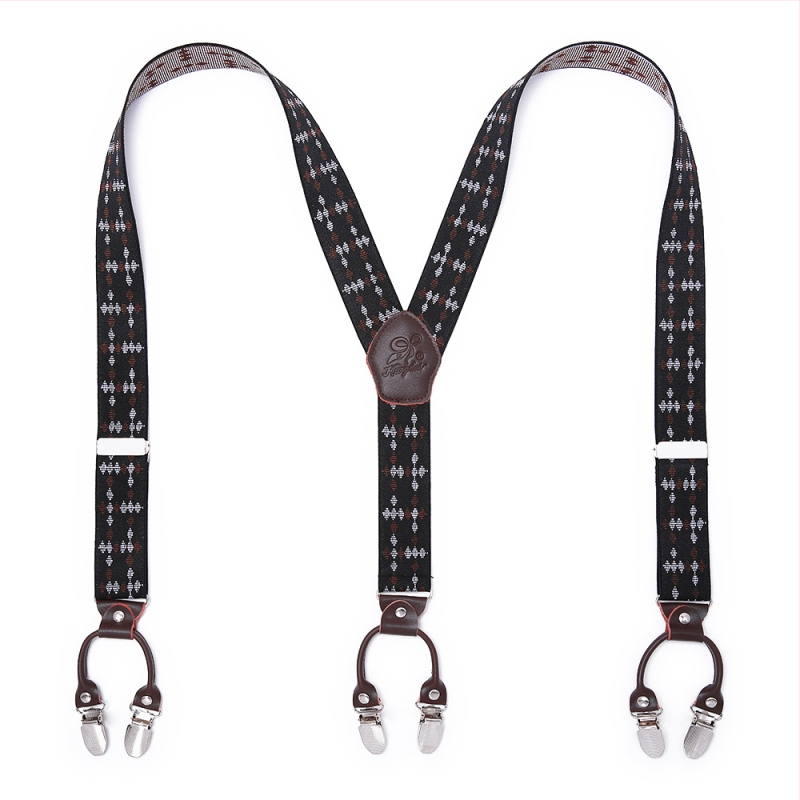 Határokon átnyúló ellátású bőr férfi pántos, erős felnőtt Y alakú öltöny, brit hatkapcsos nadrágtartó, nagykereskedelem